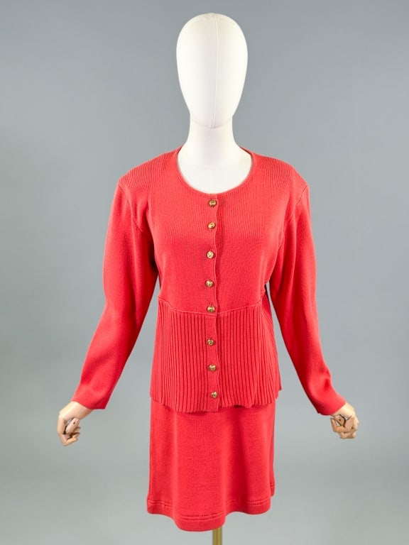 Vintage 1980s Neiman Marcus Knit Skirt Suit Set (1 of 10)