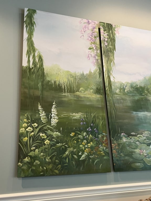 Custom Made Three Panel Impressionist Paintings - 3