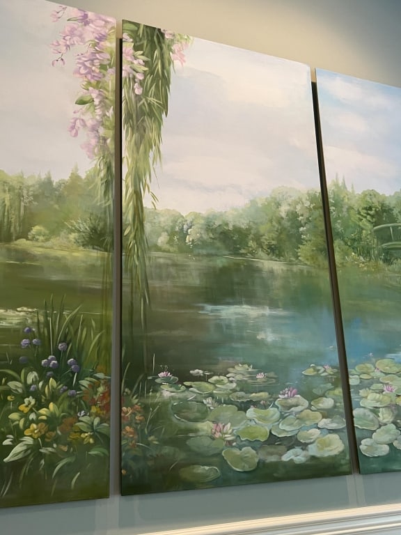 Custom Made Three Panel Impressionist Paintings - 4