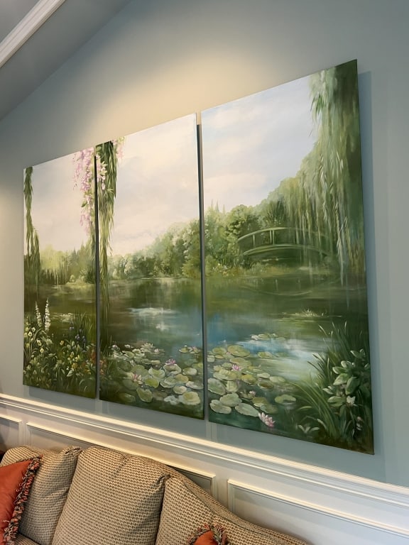 Custom Made Three Panel Impressionist Paintings - 7