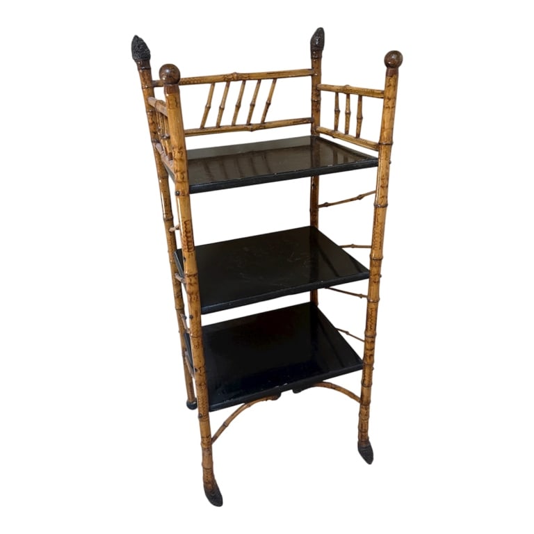 Antique Bamboo Etagere Display Stand (1 of 11)