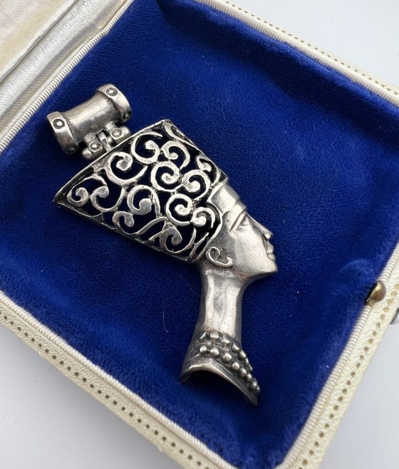 Vintage Sterling Silver Egyptian Revival Pendant (1 of 7)