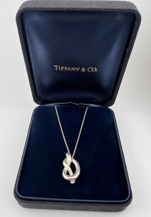 Tiffany & Co Sterling Silver Love Knot Necklace (1 of 6)