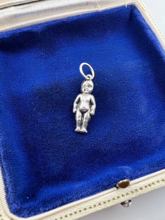 Antique Sterling Silver Frozen Charlotte Pendant (1 of 4)
