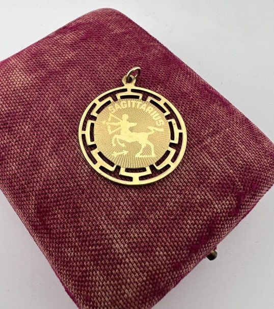 Vintage Gold Filled Zodiac Sagittarius Pendant (1 of 4)