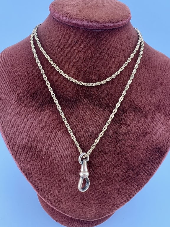 Estate Gold Filled Necklace Chain w Dog Clip (1 of 4)