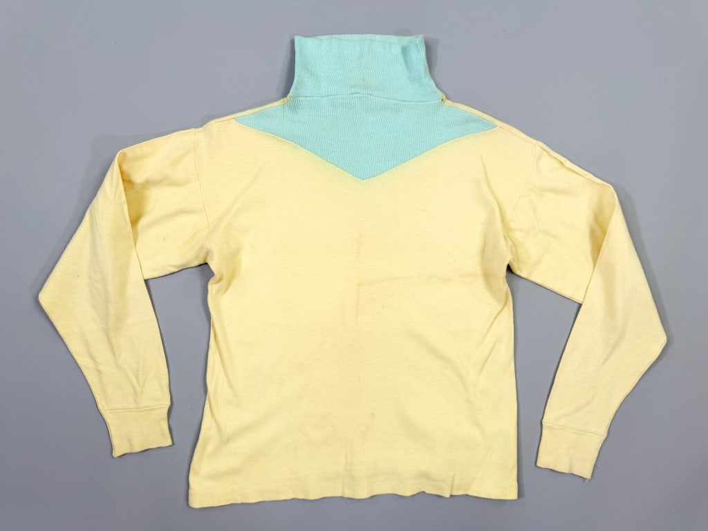 Vintage 1950s Color Block Cotton Knit T Shirt Top (1 of 7)