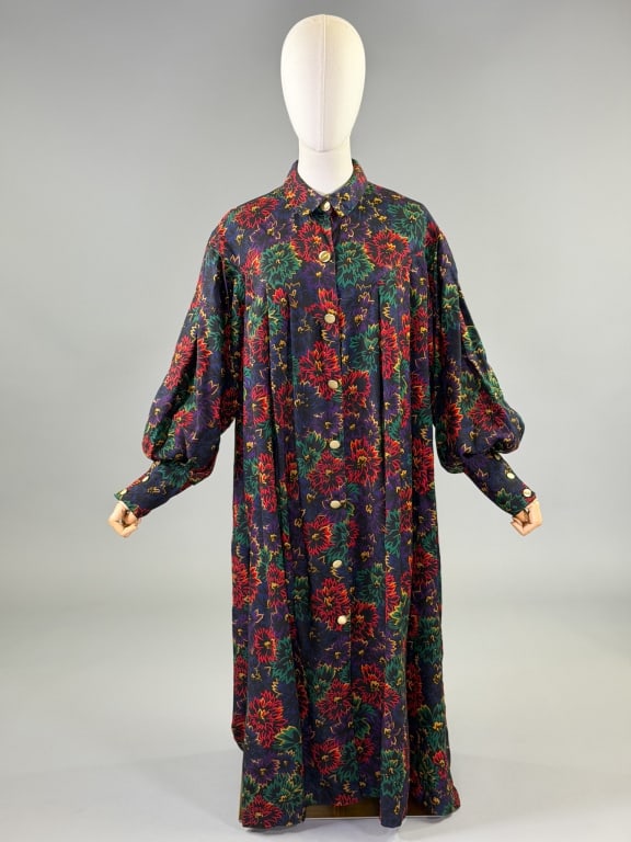 Vintage 1970s Lanvin Paris Floral Print Tent Dress (1 of 11)