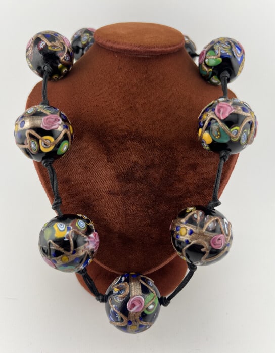 Vintage Italian Murano Glass Large Bead Necklace (1 of 7)