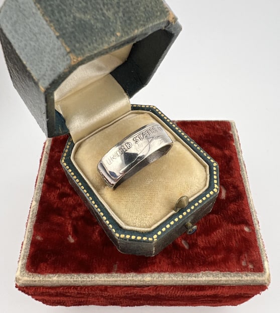 Handmade Coin Ring Made from a 2007 Quarter: Handmade Coin Ring Made from a 2007 State of Utah Quarter. Ring size 7.25 approximately