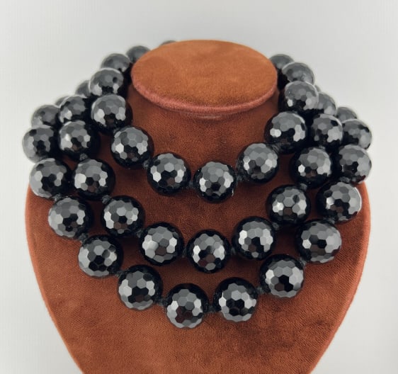 Art Deco Flapper Style French Jet Bead Necklace (1 of 6)