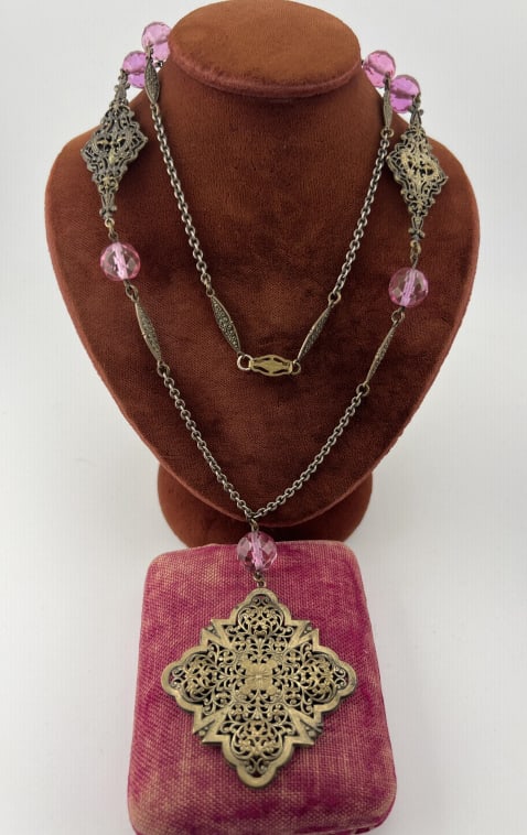 Antique Art Deco Flapper Czech Glass Necklace (1 of 7)