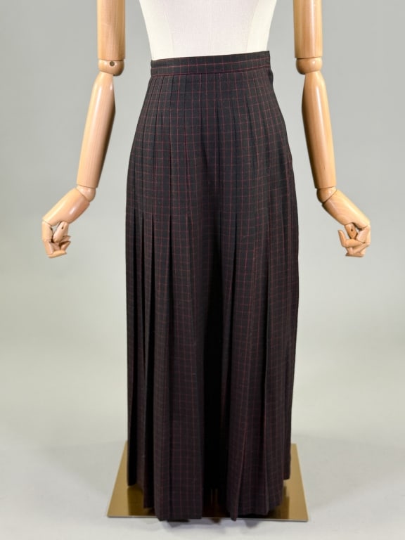 Vintage 1980s Christian Dior Wool Pleated Skirt (1 of 7)