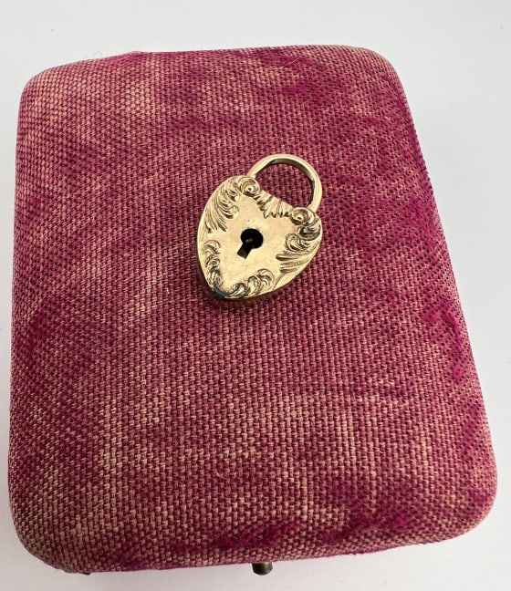 Antique 19th C Gold Filled Padlock Charm / Pendant (1 of 4)