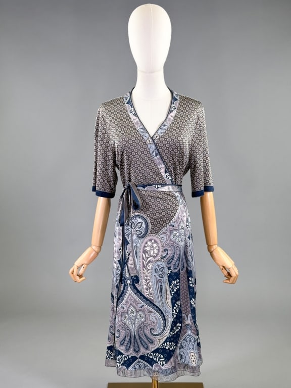 Vintage 2000s Elie Tahari Paisley Wrap Dress (1 of 12)