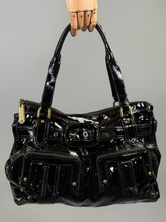 Vintage 2000s Cole Haan Patent Leather Bag (1 of 12)