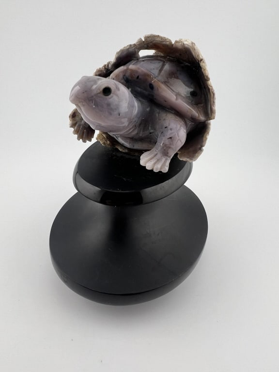 Hand Carved Specimen Stone & Marble Turtle Statue (1 of 8)