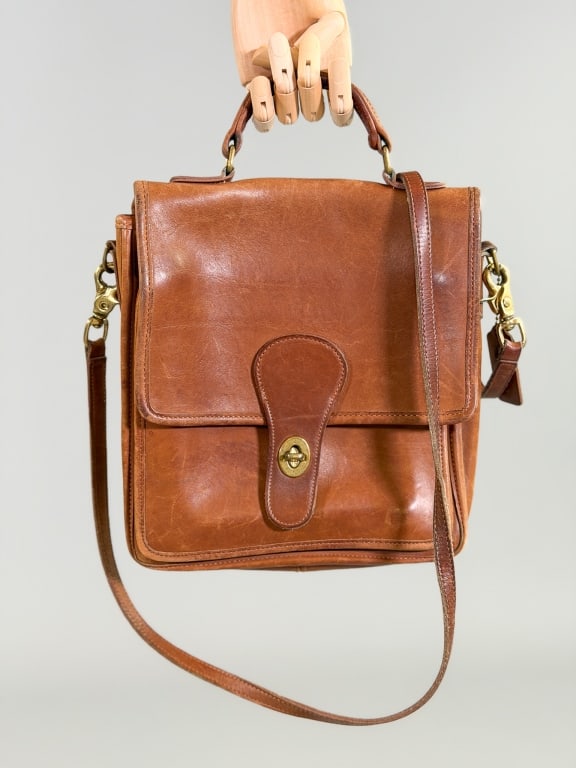 Vintage Coach Leather Station Hand Bag Purse (1 of 8)