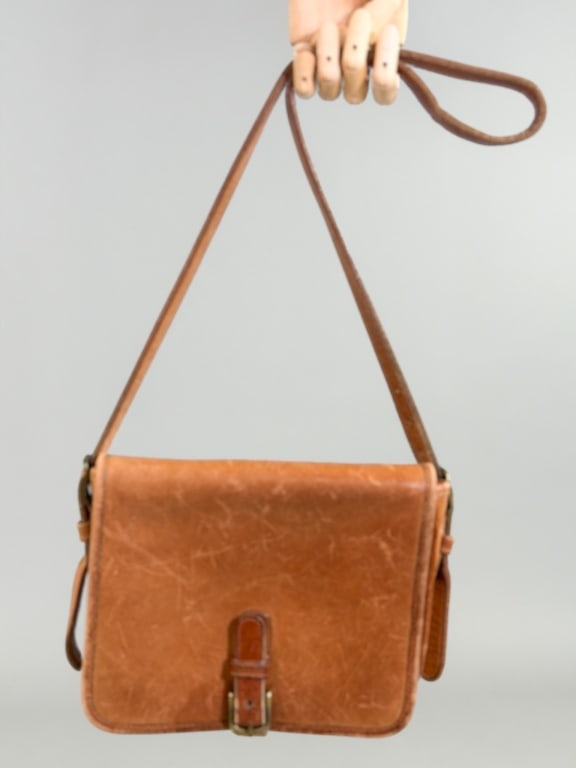 Vintage 1990s Coach Brown Leather Saddle Bag Purse (1 of 8)