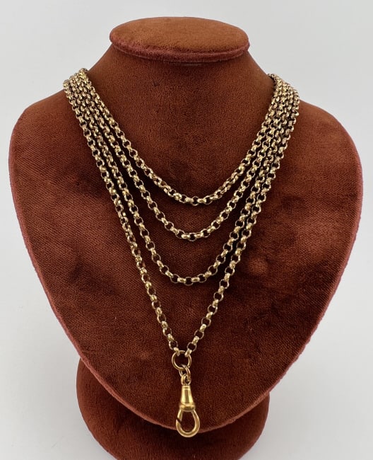 Antique 19th C Gold Filled Georgian Style Necklace (1 of 7)