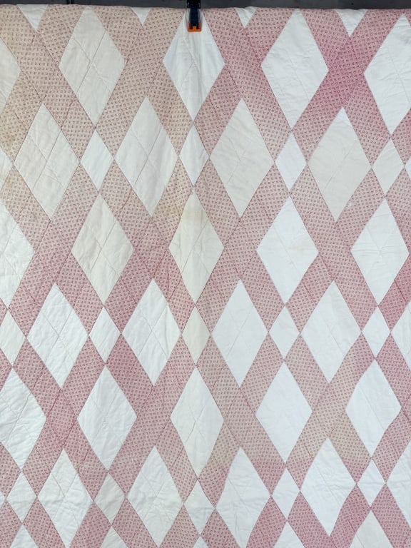 Antique Cotton Calico Patchwork Quilt - 4