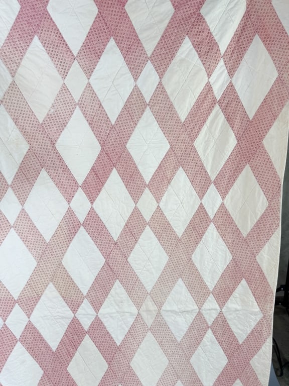 Antique Cotton Calico Patchwork Quilt - 5