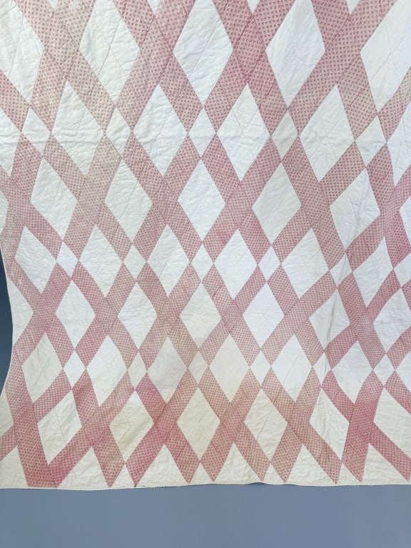 Antique Cotton Calico Patchwork Quilt - 7