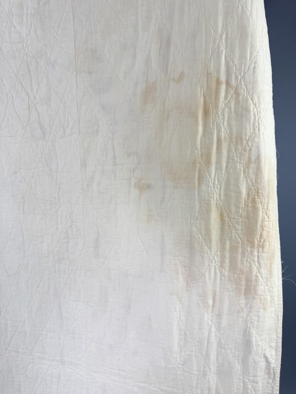 Antique Cotton Calico Patchwork Quilt - 8