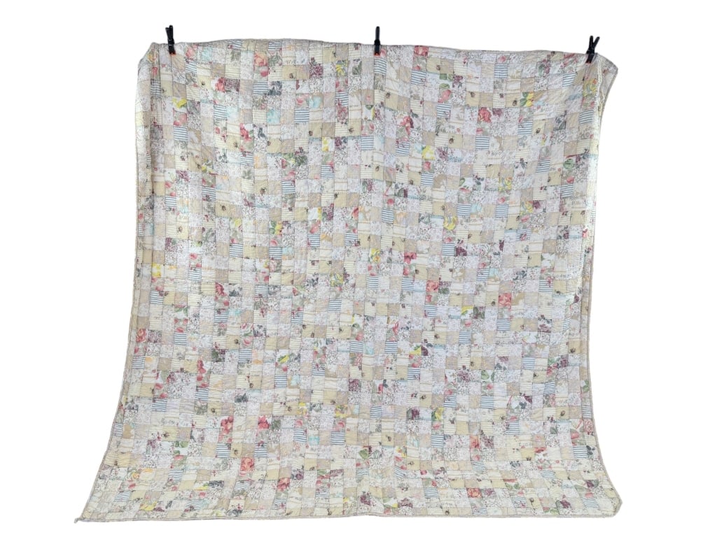 Vintage Cotton Floral Patchwork Quilt (1 of 8)