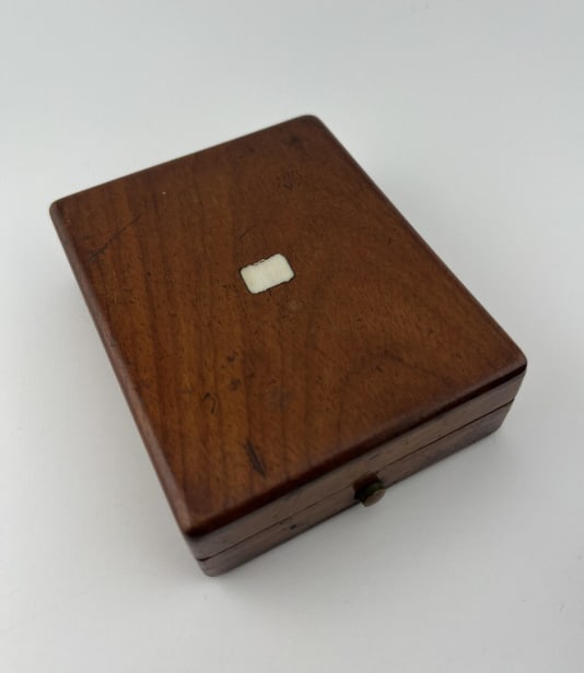 Antique 19th C Wood & Bone Inlaid Jewelry Box (1 of 5)