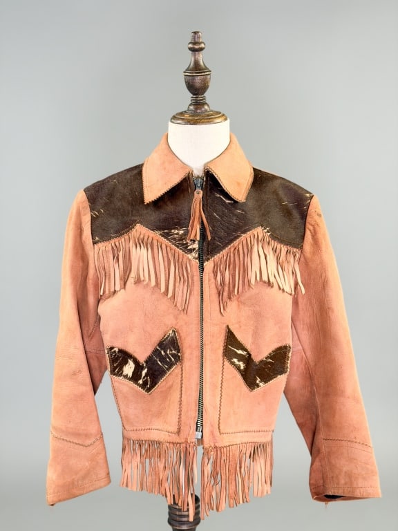 Vintage 1940s Kids Suede Fringe Western Jacket (1 of 10)
