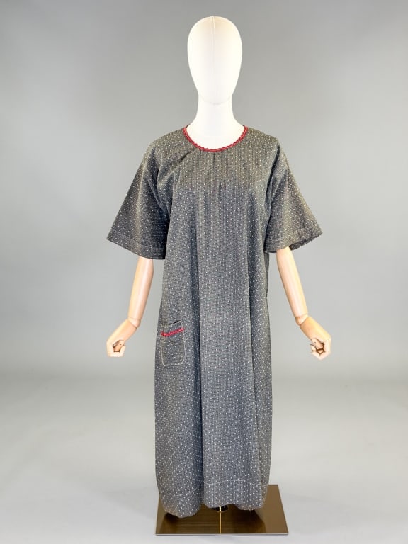 Antique 1900s Cotton Calico Apron House Dress (1 of 8)