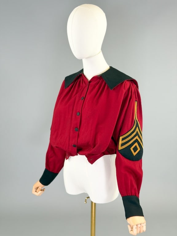 Antique Edwardian 1900s Pigeon Bust Wool Jacket (1 of 8)