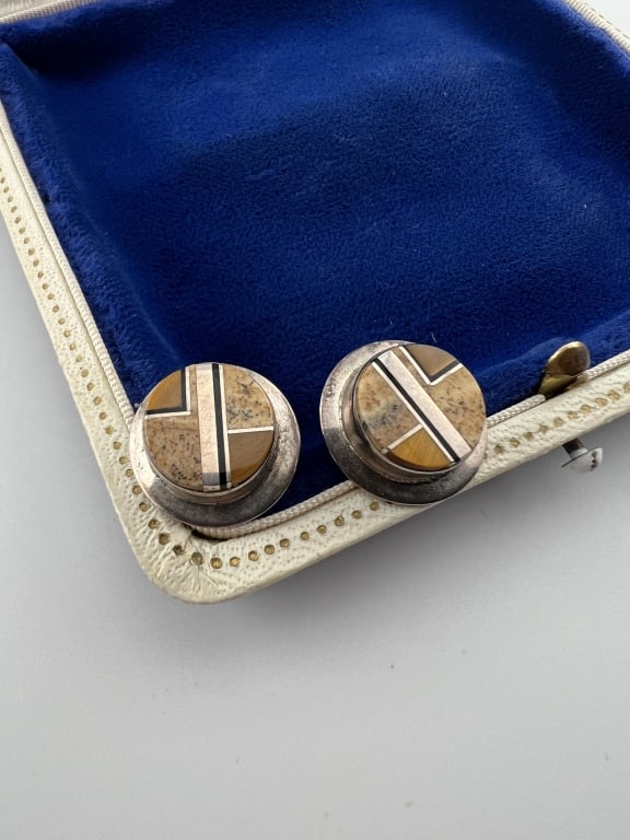 Native American Sterling Silver Zuni Earrings (1 of 6)