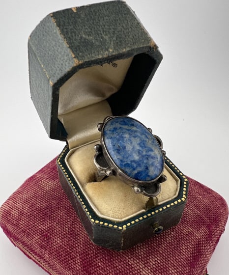Native American Sterling Silver Cabochon Ring (1 of 5)