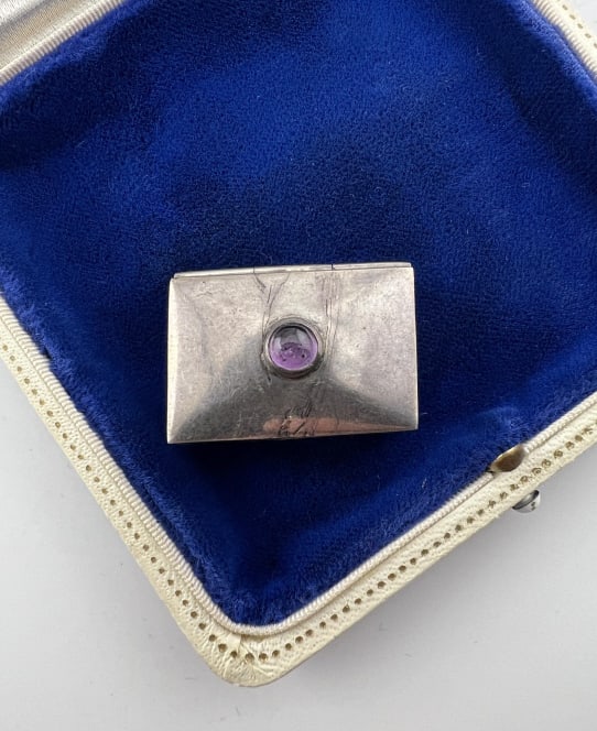 Native American Style Silver & Amethyst Mini Box (1 of 5)