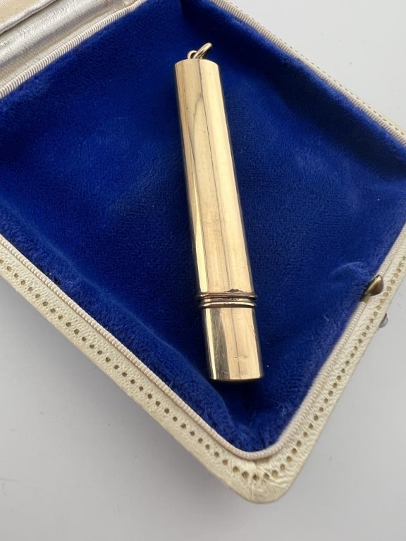 Antique Gold Fill Needle Case Chatelaine Pendant (1 of 4)
