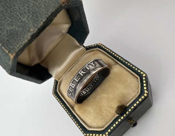 Handmade Coin Ring Made from a 1982 Quarter: Handmade Coin Ring Made from a 1982 Quarter. Ring size 7.5 approximately