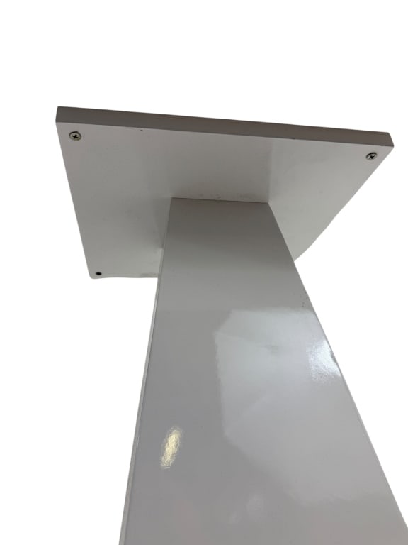 Custom Made White Lacquer Paint End Table - 5