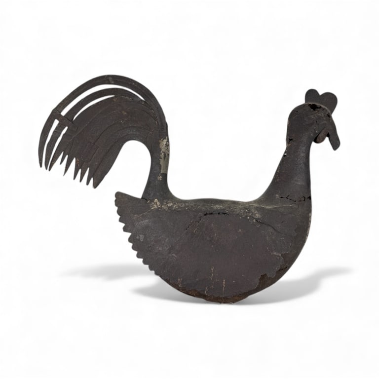 Antique 19th C Folk Art Rooster Weathervane (1 of 9)