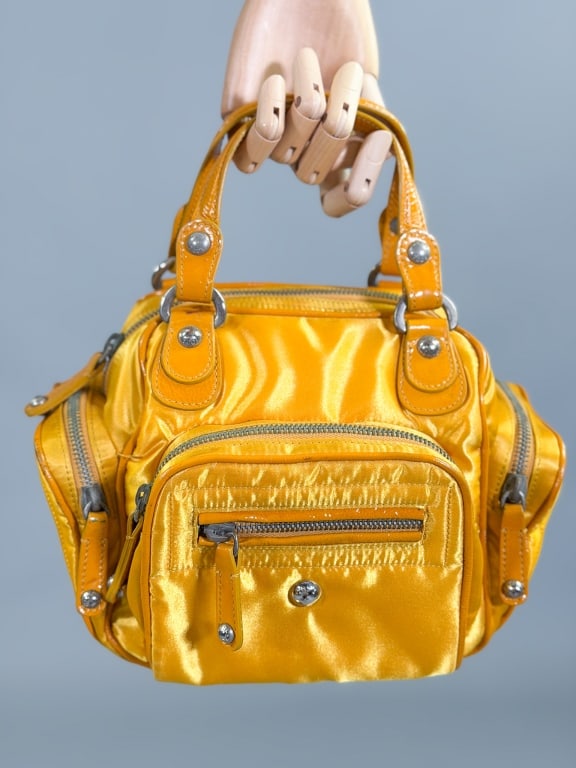 Vintage Tod's Nylon Mini Bowler Bag Purse