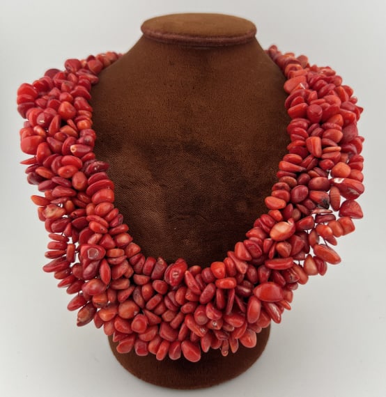 Estate 14kt Yellow Gold & Coral Beaded Necklace (1 of 7)