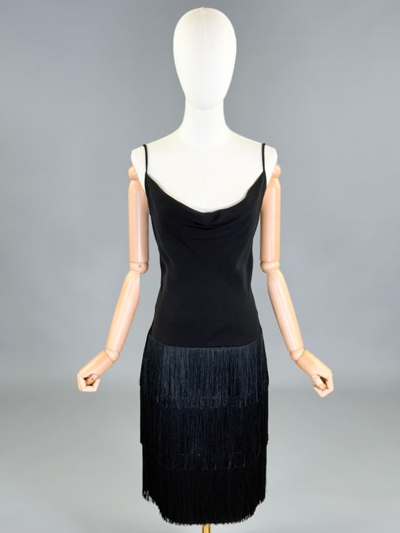 Vintage Escada Silk Fringe Party Dress (1 of 7)