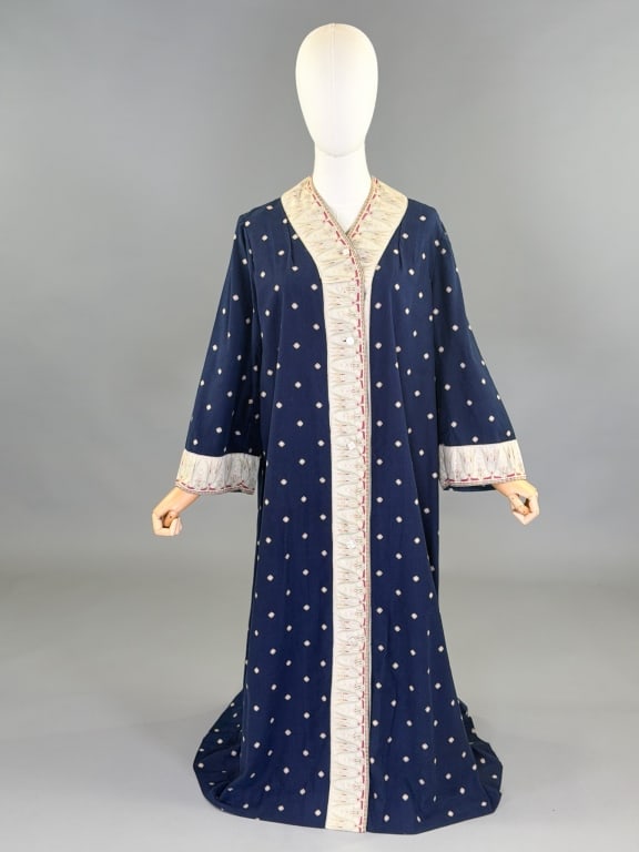 Antique 1880s Cotton Printed Robe Jacket (1 of 9)