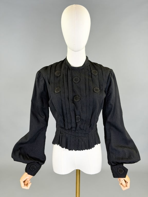 Antique 1900s Wool Floral Bodice Top (1 of 8)