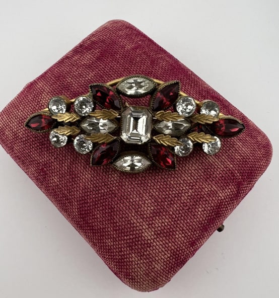 Antique Austro Hungarian Type Large Navette Brooch (1 of 6)