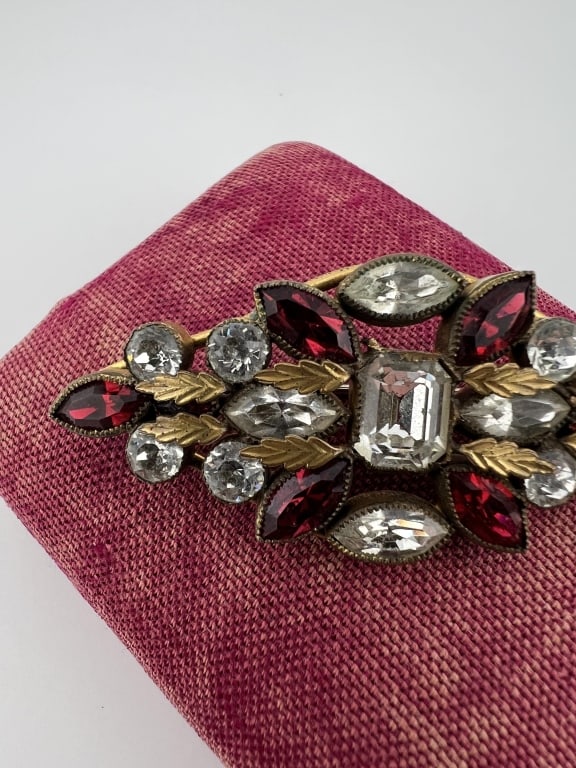 Antique Austro Hungarian Type Large Navette Brooch - 2