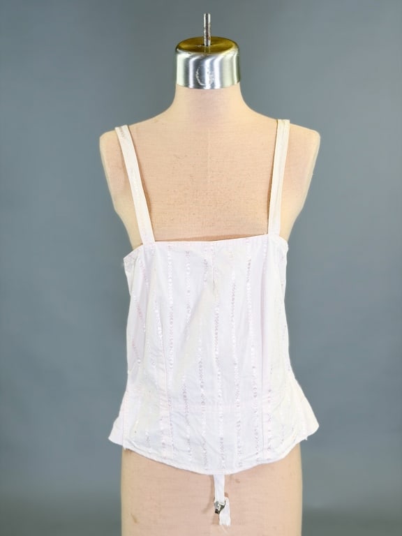 Antique 1920s Cotton Longline Brassiere Bra Top
