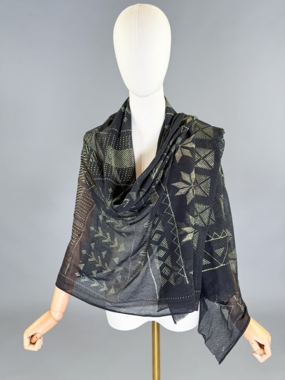 Antique 1920s Assuit Metal Net Shawl Scarf Wrap (1 of 5)