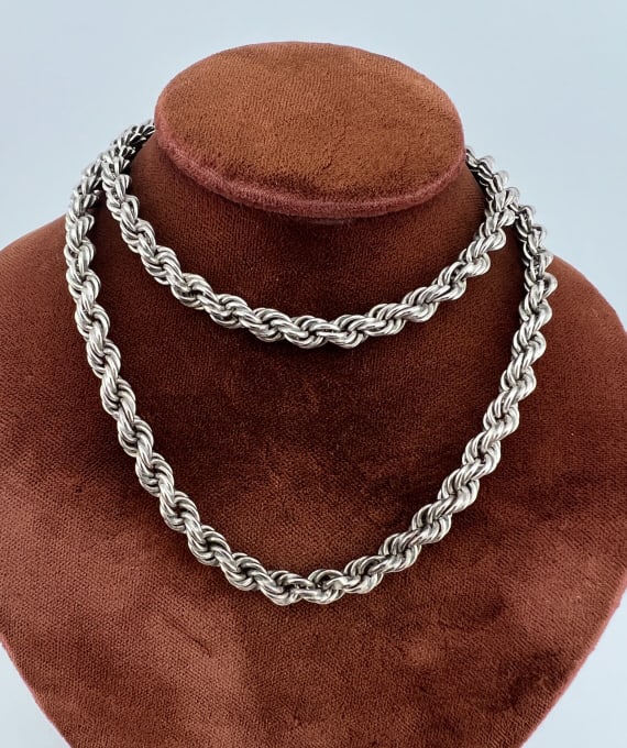 Sterling Silver Rope Twist Design Necklace Chain (1 of 6)